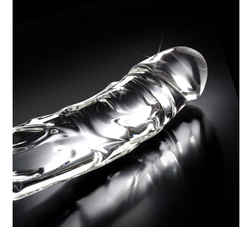 Прозрачный стеклянный фаллоимитатор Icicles №62 - 16,5 см.