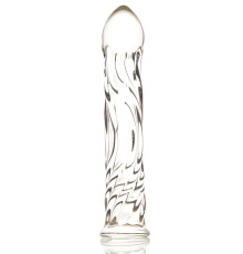 Стеклянный фаллоимитатор  Волна  - 17 см.