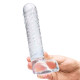 Заказать Прозрачный фаллоимитатор 8  Realistic Ribbed Glass Dildo - 20,3 см.