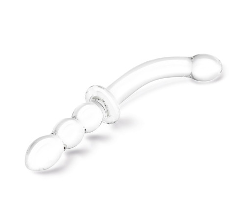 Изогнутый стеклянный фаллоимитатор 12’’ Girthy Ribbed G-Spot Glass Dildo With Handle Grip Double Ended - 30 см. Изогнутый стеклянный фаллоимитатор 12’’ Girthy Ribbed G-Spot Glass Dildo With Handle Grip Double Ended - 30 см.