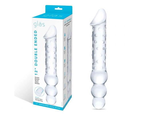 Заказать Прозрачный двухсторонний стимулятор 12  Double Ended Dildo - 28 см.