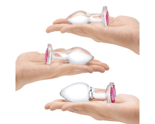 Заказать Набор из 3 стеклянных анальных пробок Heart Jewel Plug Set Заказать Набор из 3 стеклянных анальных пробок Heart Jewel Plug Set