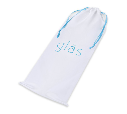 Стеклянная анальная пробка с черным конским хвостом