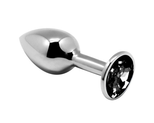 Заказать Серебристая анальная втулка с черным кристаллом Mini Metal Butt Plug Size M - 8 см. Заказать Серебристая анальная втулка с черным кристаллом Mini Metal Butt Plug Size M - 8 см.