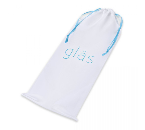 Стеклянная анальная пробка с черным конским хвостом