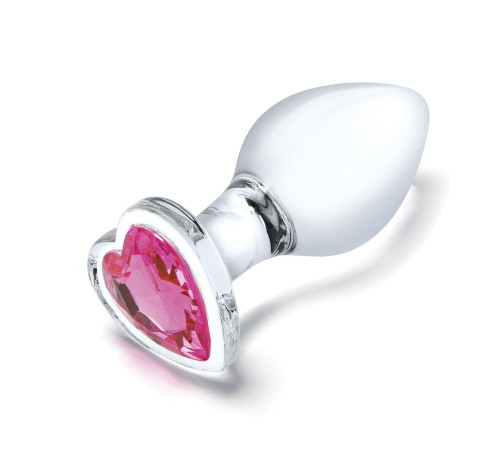 Набор из 3 стеклянных анальных пробок Heart Jewel Plug Set