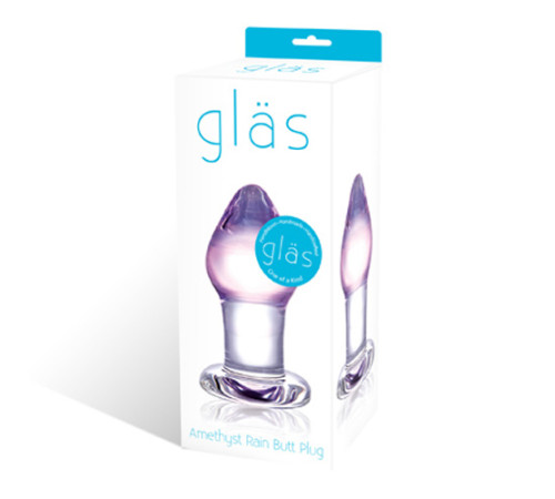 Классическая анальная пробка Amethyst Rain Small - 8 см.