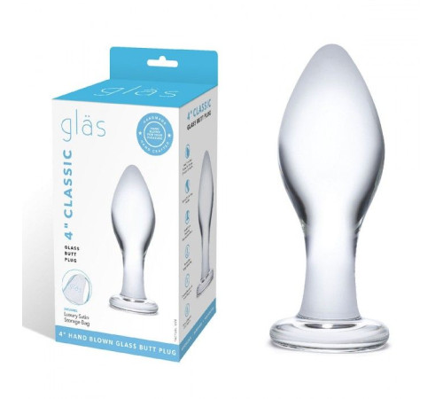 Прозрачная округлая анальная пробка Classic Glass Butt Plug - 10 см. Прозрачная округлая анальная пробка Classic Glass Butt Plug - 10 см.