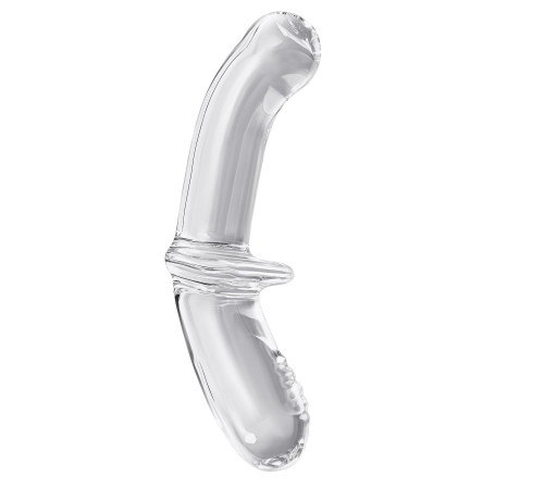 Прозрачный двусторонний стеклянный фаллоимитатор Satisfyer Double Crystal - 19,5 см.
