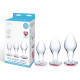 Заказать Набор из 3 стеклянных анальных пробок Heart Jewel Plug Set