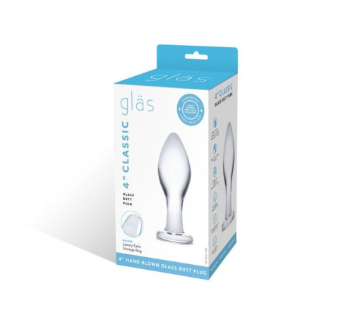 Прозрачная округлая анальная пробка Classic Glass Butt Plug - 10 см. Прозрачная округлая анальная пробка Classic Glass Butt Plug - 10 см.
