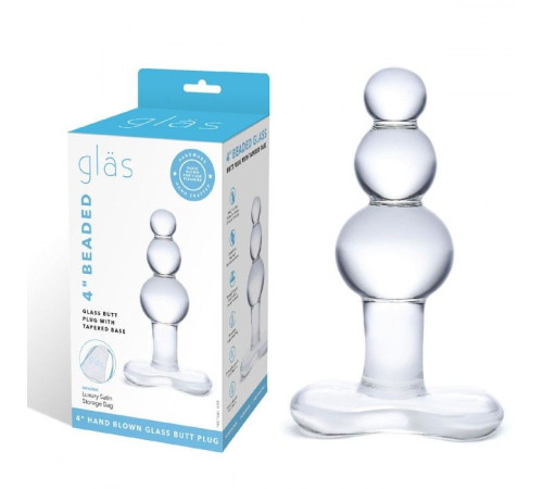 Прозрачная анальная пробка-елочка с 3 шариками Butt Plug with Tapere Base - 11 см. Прозрачная анальная пробка-елочка с 3 шариками Butt Plug with Tapere Base - 11 см.
