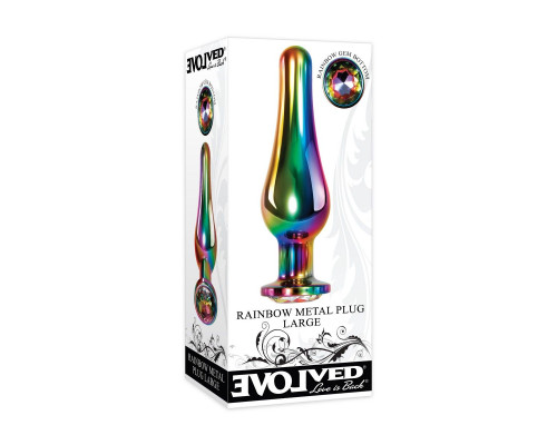 Радужная металлическая пробка Rainbow Metal Plug Large - 12,9 см. Радужная металлическая пробка Rainbow Metal Plug Large - 12,9 см.