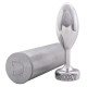 Серебристая анальная втулка Doxy Smooth Butt Plug - 10,5 см.
