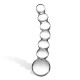 Заказать Изогнутный прозрачный стимулятор Beaded Dildo - 13 см.