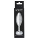 Серебристая анальная втулка Doxy Smooth Butt Plug - 10,5 см.