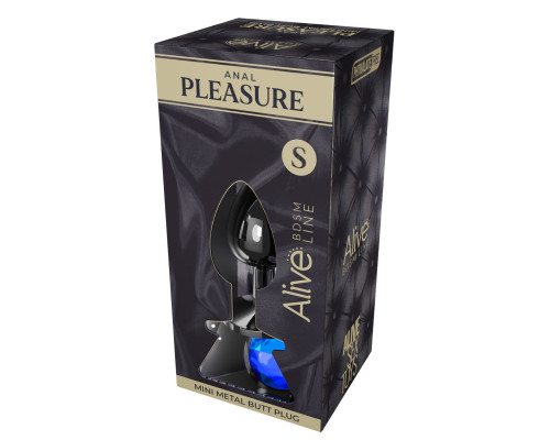 Заказать Серебристая анальная втулка с синим кристаллом Mini Metal Butt Plug Size S - 7 см. Заказать Серебристая анальная втулка с синим кристаллом Mini Metal Butt Plug Size S - 7 см.
