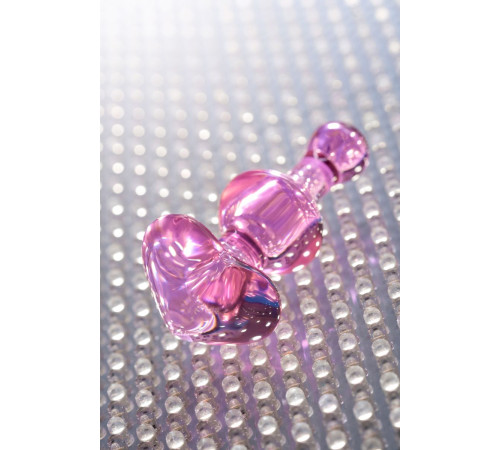 Розовая фигурная анальная втулка - 9,8 см.