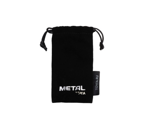 Серебристая анальная втулка с красной розочкой - 8 см.