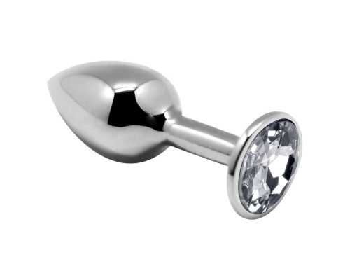 Заказать Серебристая анальная втулка с прозрачным кристаллом Mini Metal Butt Plug Size S - 7 см. Заказать Серебристая анальная втулка с прозрачным кристаллом Mini Metal Butt Plug Size S - 7 см.