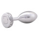 Серебристая анальная втулка Doxy Smooth Butt Plug - 10,5 см.