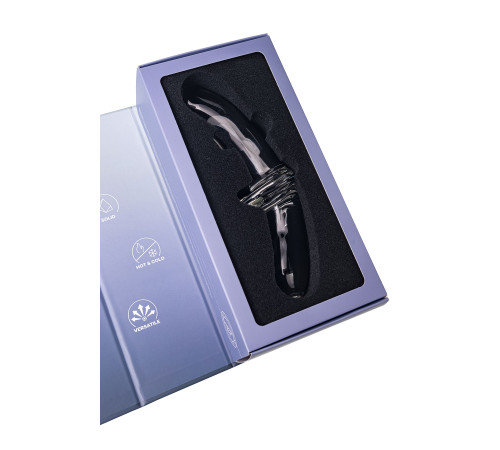 Прозрачный двусторонний стеклянный фаллоимитатор Satisfyer Double Crystal - 19,5 см.