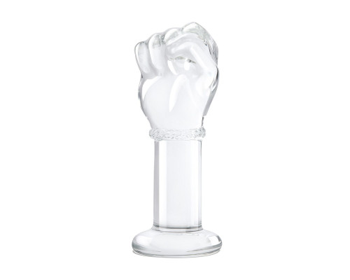 Заказать Стеклянный плаг в форме сжатой в кулак руки 5’’ Glass Fist Butt Plug - 13 см.