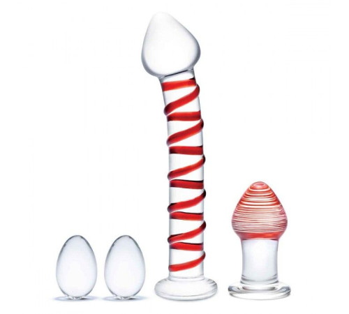 Набор из 4 стеклянных предметов Mr. Swirly Set Набор из 4 стеклянных предметов Mr. Swirly Set
