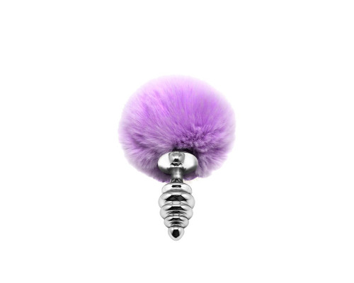 Заказать Серебристая анальная пробка с сиреневым помпоном Metal Anal Fluffly Twist Plug S Заказать Серебристая анальная пробка с сиреневым помпоном Metal Anal Fluffly Twist Plug S