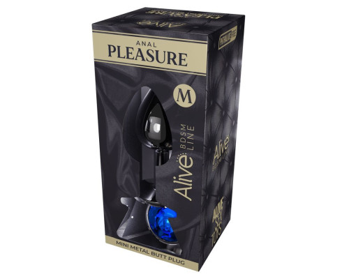 Заказать Серебристая анальная втулка с синим кристаллом Mini Metal Butt Plug Size M - 8 см. Заказать Серебристая анальная втулка с синим кристаллом Mini Metal Butt Plug Size M - 8 см.