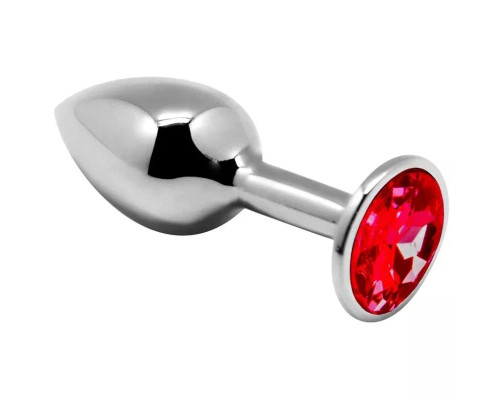 Заказать Серебристая анальная втулка с красным кристаллом Mini Metal Butt Plug Size S - 7 см. Заказать Серебристая анальная втулка с красным кристаллом Mini Metal Butt Plug Size S - 7 см.