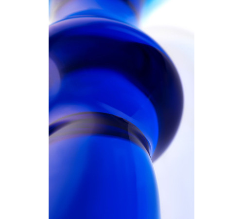 Синяя стеклянная анальная втулка - 13,5 см.