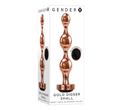 Золотистый анальный стимулятор-елочка Gold Digger Small - 10,5 см. Золотистый анальный стимулятор-елочка Gold Digger Small - 10,5 см.