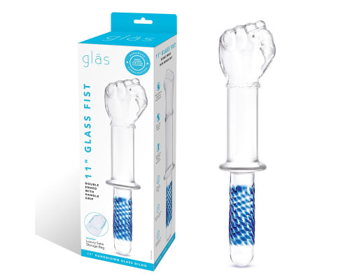 Заказать Стеклянный стимулятор в форме сжатой в кулак руки 11’’ Glass Fist Double Ended With Handle Grip - 28 см. Заказать Стеклянный стимулятор в форме сжатой в кулак руки 11’’ Glass Fist Double Ended With Handle Grip - 28 см.