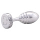 Заказать Серебристая анальная втулка Doxy Ribbed Butt Plug - 10,5 см.
