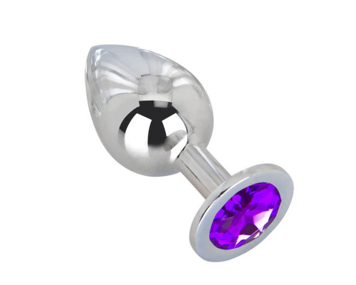 Заказать Большой плаг из стали с фиолетовым кристаллом Violet Dream - 9,5 см. Заказать Большой плаг из стали с фиолетовым кристаллом Violet Dream - 9,5 см.