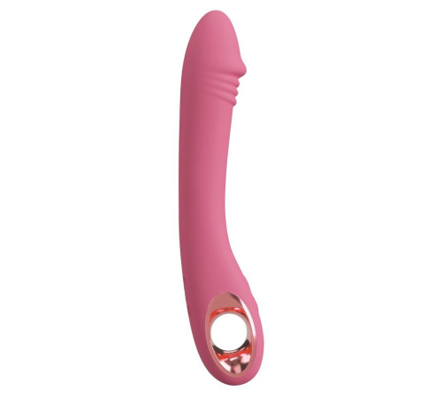 Розовый тонкий вибратор для точки G Slim G-Spot Rose - 21,4 см.