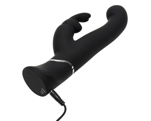 Заказать Черный вибратор-кролик G-Spot Stroking Vibrator - 24,2 см.