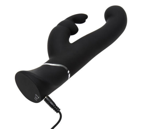 Черный вибратор-кролик G-Spot Stroking Vibrator - 24,2 см.