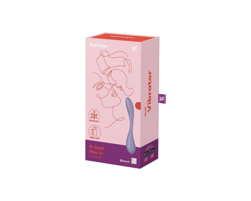 Заказать Сиреневый гибкий вибратор Satisfyer G-Spot Flex 5+ - 19,6 см.