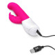 Заказать Розовый вибромассажер для G-точки Come hither G-Spot Rabbit - 24,5 см.