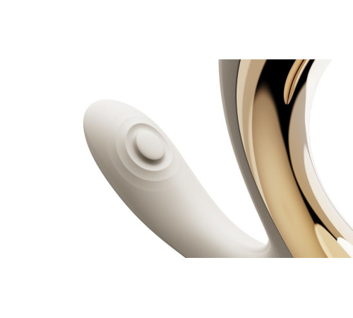 Белый вибромассажёр G-зоны Talis с пульсацией, вакуумной стимуляцией и функцией нагрева