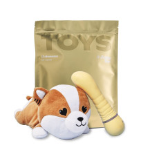Желтый вибратор G-точки Shibae Toys - 17,5 см.