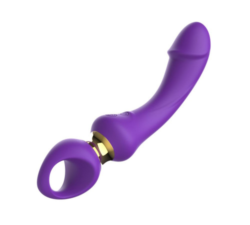 Фиолетовый изогнутый вибромассажер Moon Vibrator - 21,1 см.