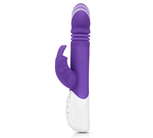 Фиолетовый пульсирующий вибромассажер G-Spot Thrusting Rabbit - 24 см. Фиолетовый пульсирующий вибромассажер G-Spot Thrusting Rabbit - 24 см.