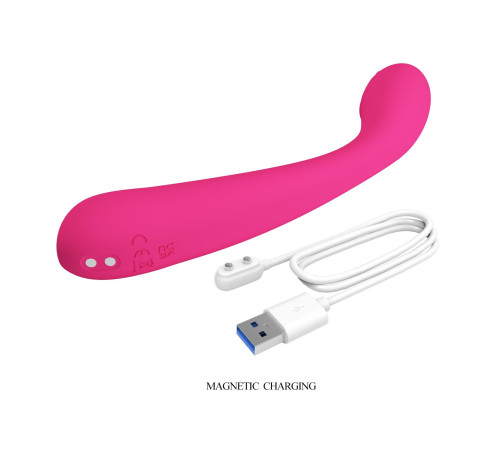 Розовый массажёр с мощной вибрацией Jessica - 15,8 см.