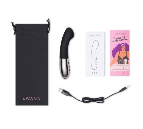 Черный стимулятор для точки G Le Wand GEE - 16,6 см.