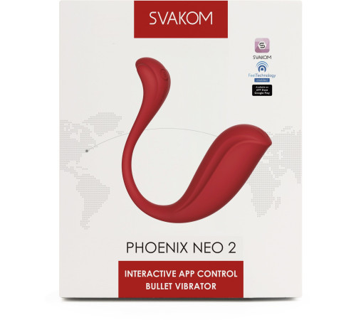 Красный вибромассажер для точки G Phoenix Neo 2
