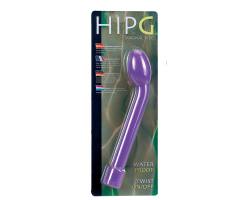Заказать Фиолетовый вибростимулятор для G-точки HIP-G - 18,5 см.