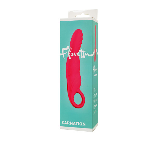 Розовый вибратор для точки G с двигающейся головкой Carnation - 19 см.
